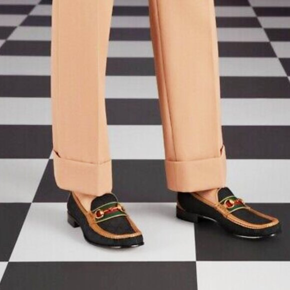Gucci Wislet Horsebit Web GG Monogram Loafers - Picture 9 of 9